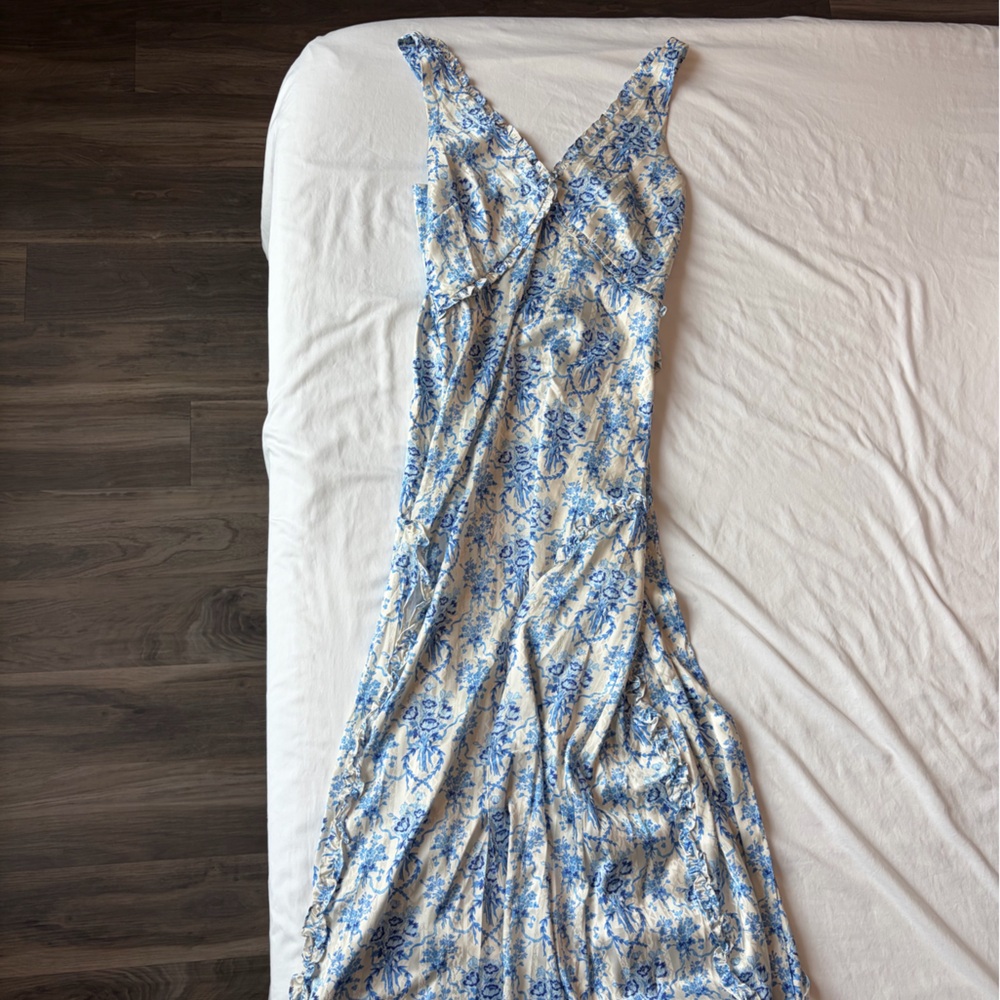 Blue Floral Maxi Dress